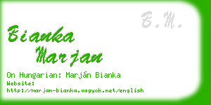 bianka marjan business card